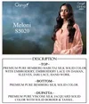 Meloni 5020 By Ganga Bemberg Silk Plzzo Suits
